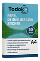 Papel de Sublimación Sticker 50 hojas A4 acabado Mate - Miniatura 1