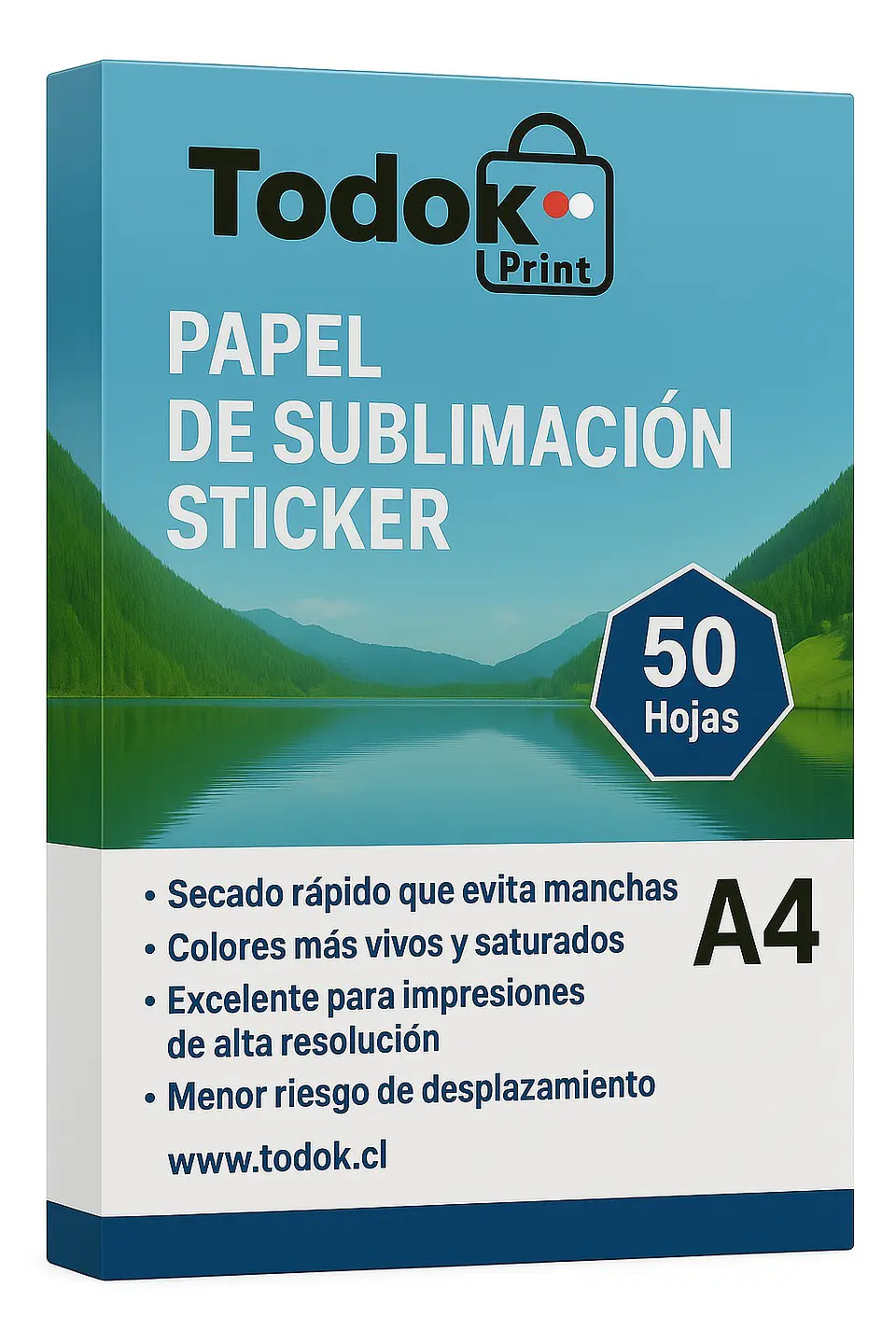 Papel de Sublimación Sticker 50 hojas A4 acabado Mate 1