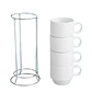 Pack de 4 Tazas Para Café Apilables 6cm + Soporte - Miniatura 1