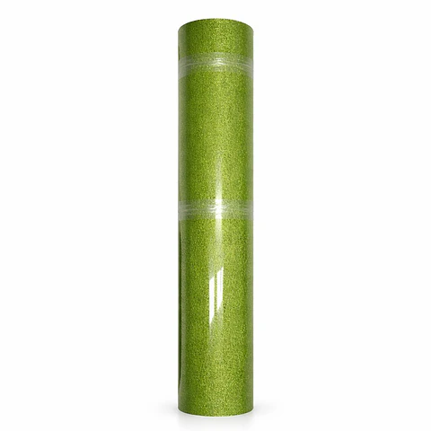 Vinilo Textil Glitter Brillantina Termotransferible 55cm x 100cm Verde