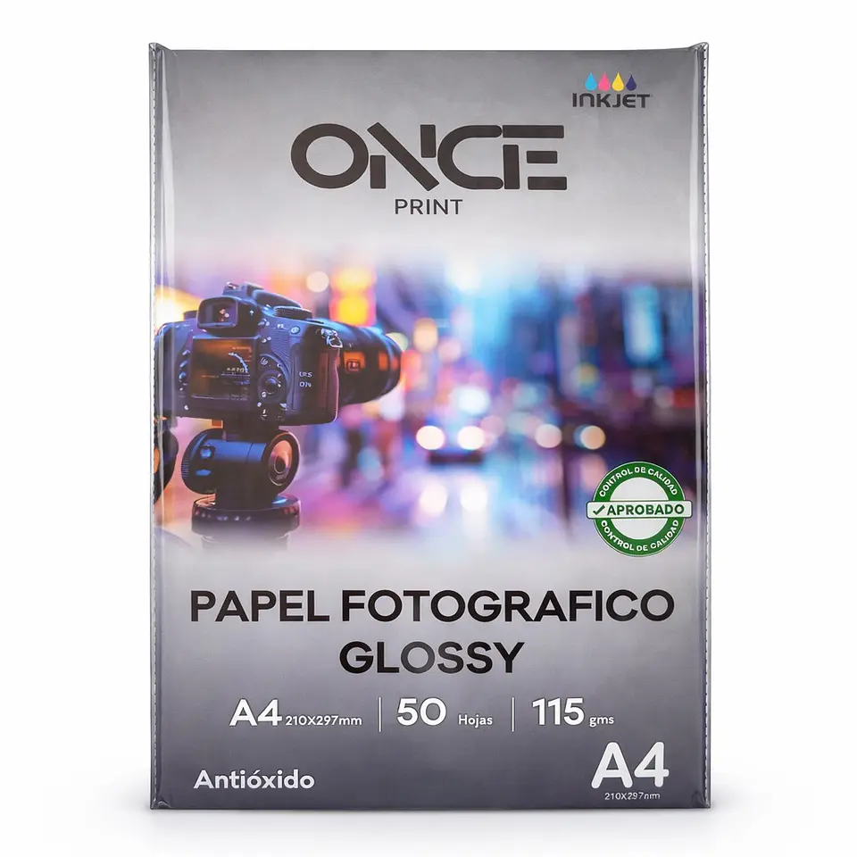 Papel Fotográfico Glossy A4 de 50H 115g 1