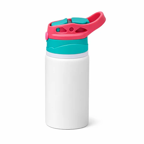 Botella de Niño de 500ml Sublimación Tapa con Colores Rojo/Verde