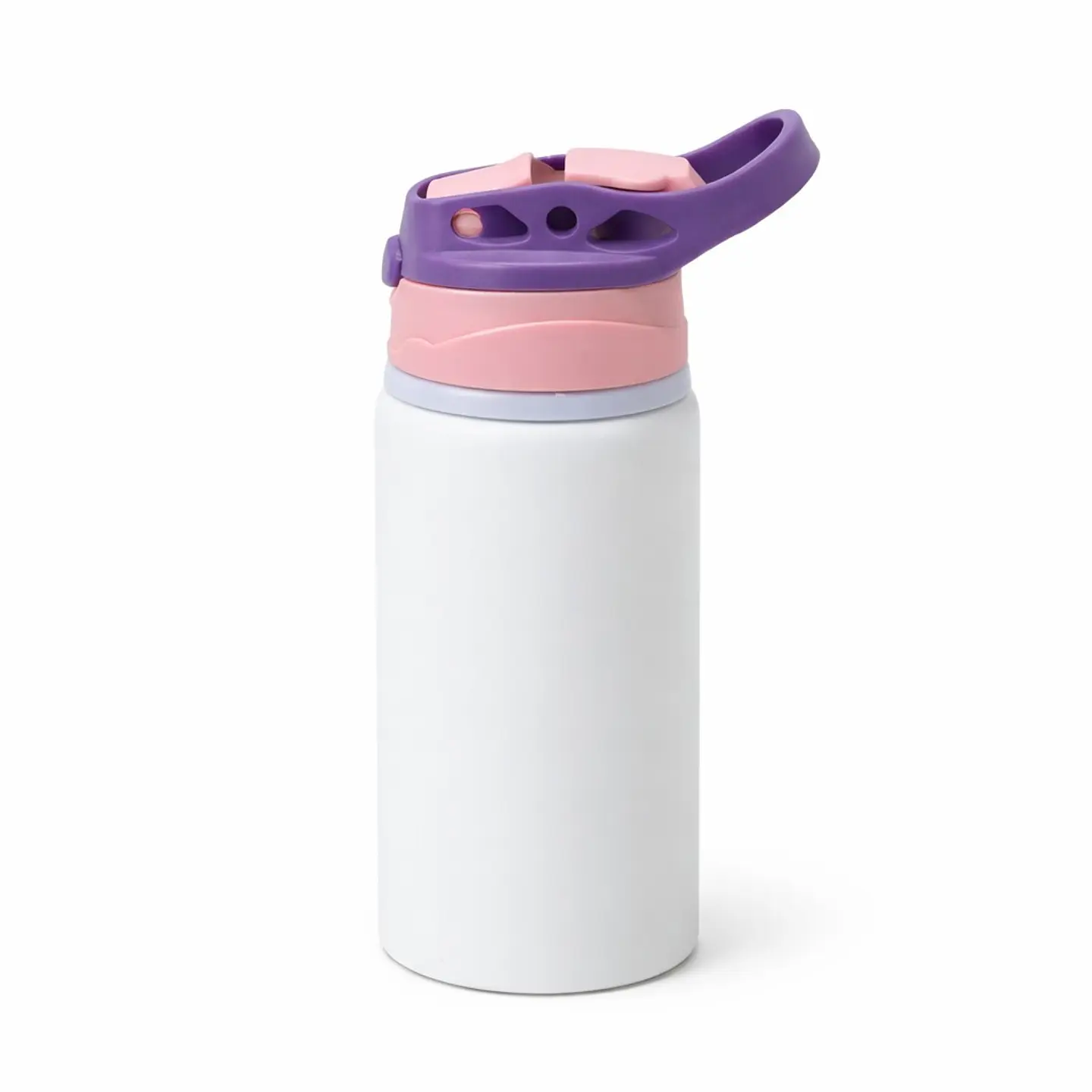 Botella de Niño de 500ml Sublimación Tapa con Colores Morado/Rosa 1