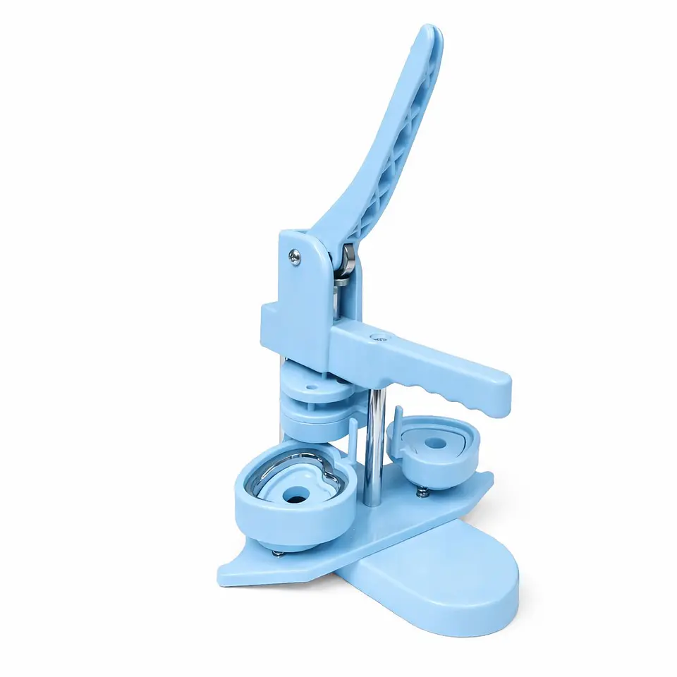 Maquina de Chapitas Forma Corazones PVC Azul 1