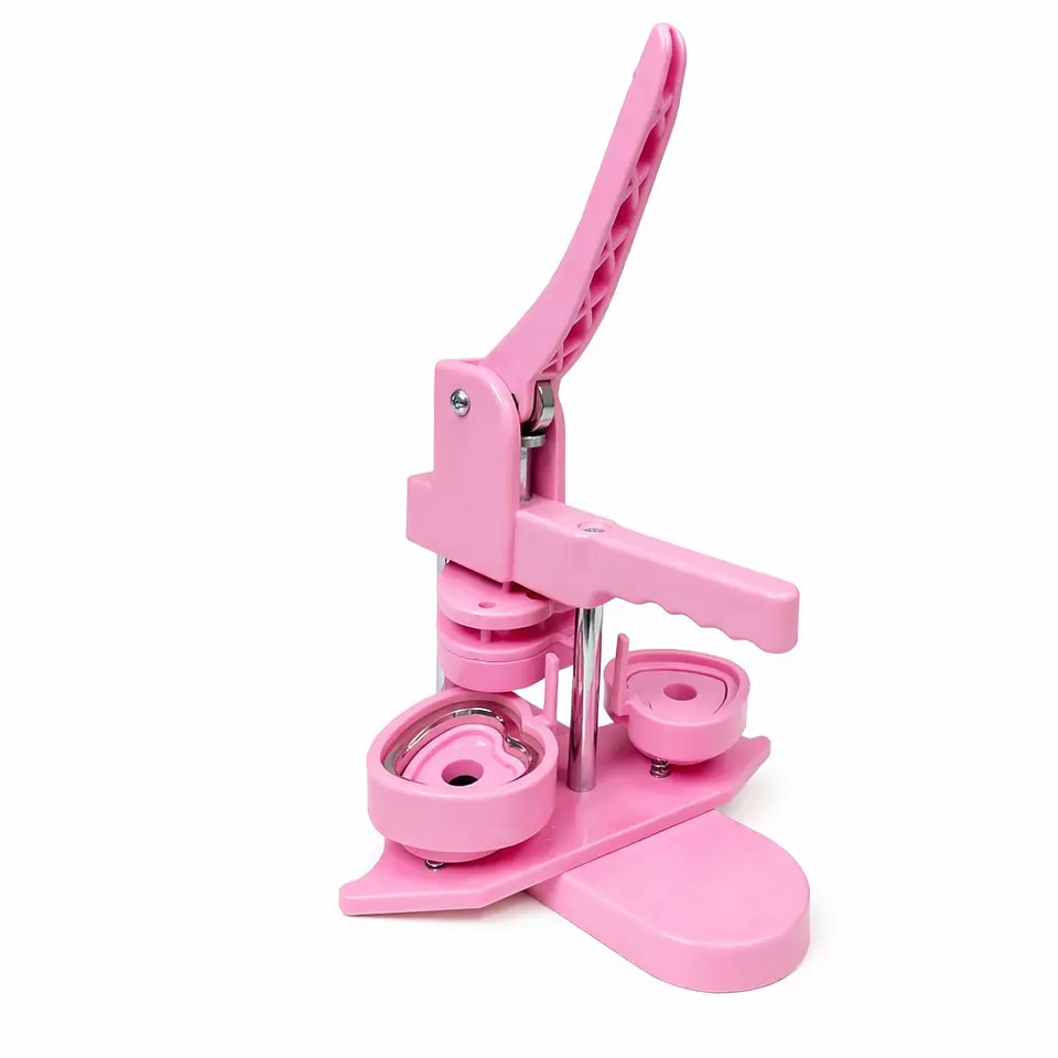 Maquina de Chapitas de Corazones PVC Rosada 1