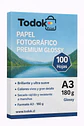 Papel Fotográfico Glossy Premiun A3 180g 100 Hojas - Miniatura 1