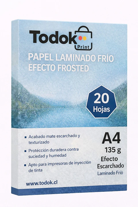Papel Laminado Frio A4 de 20 Hojas Efecto Frosted