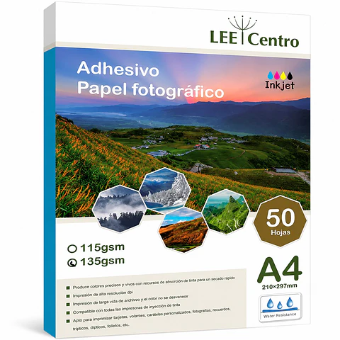 Papel Fotográfico Adhesivo A4 50H 135g
