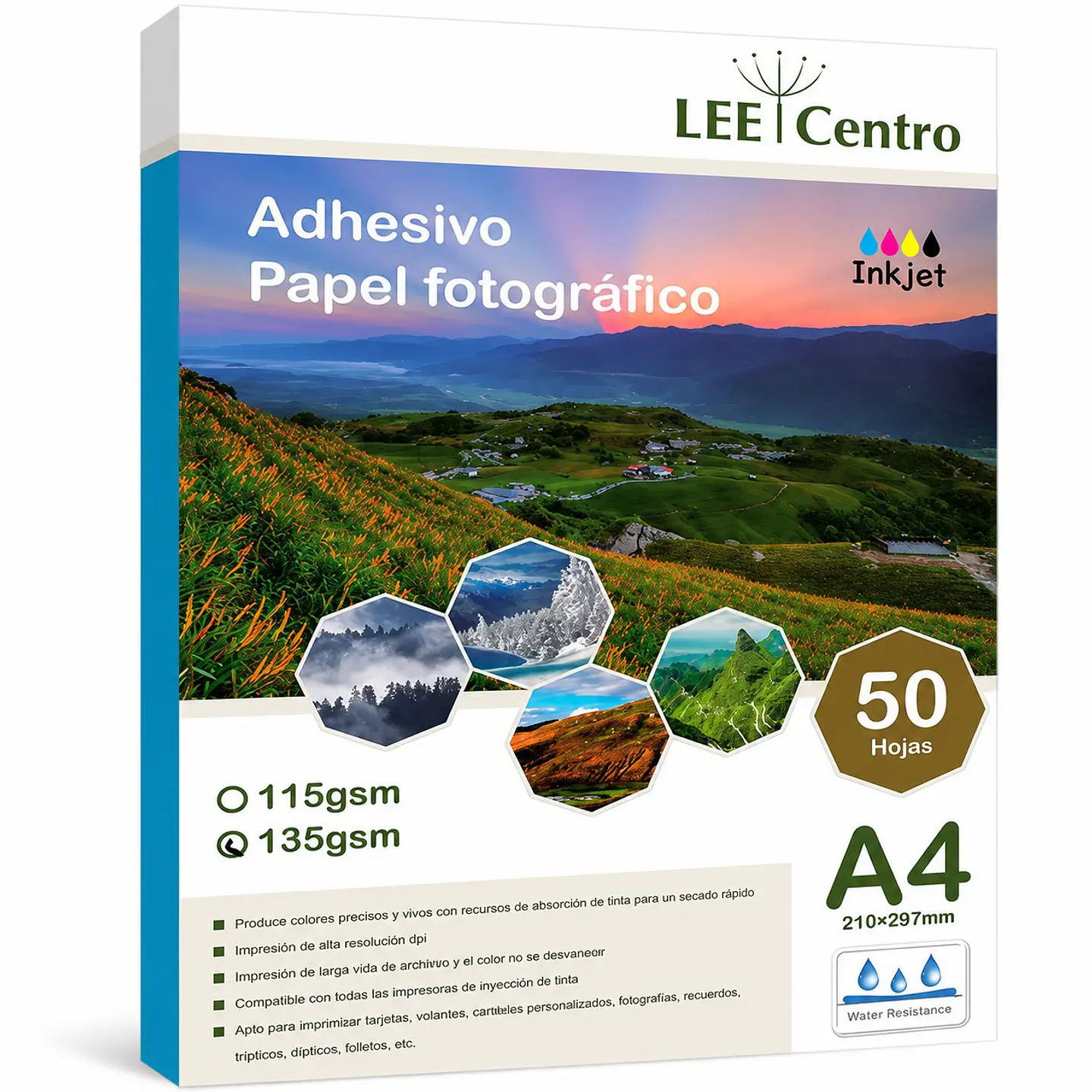 Papel Fotográfico Adhesivo A4 50H 135g 1