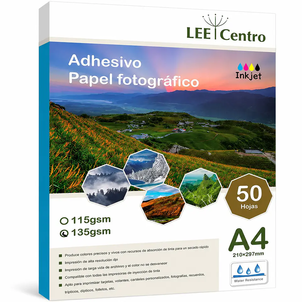 Papel Fotográfico Adhesivo A4 50H 135g 1