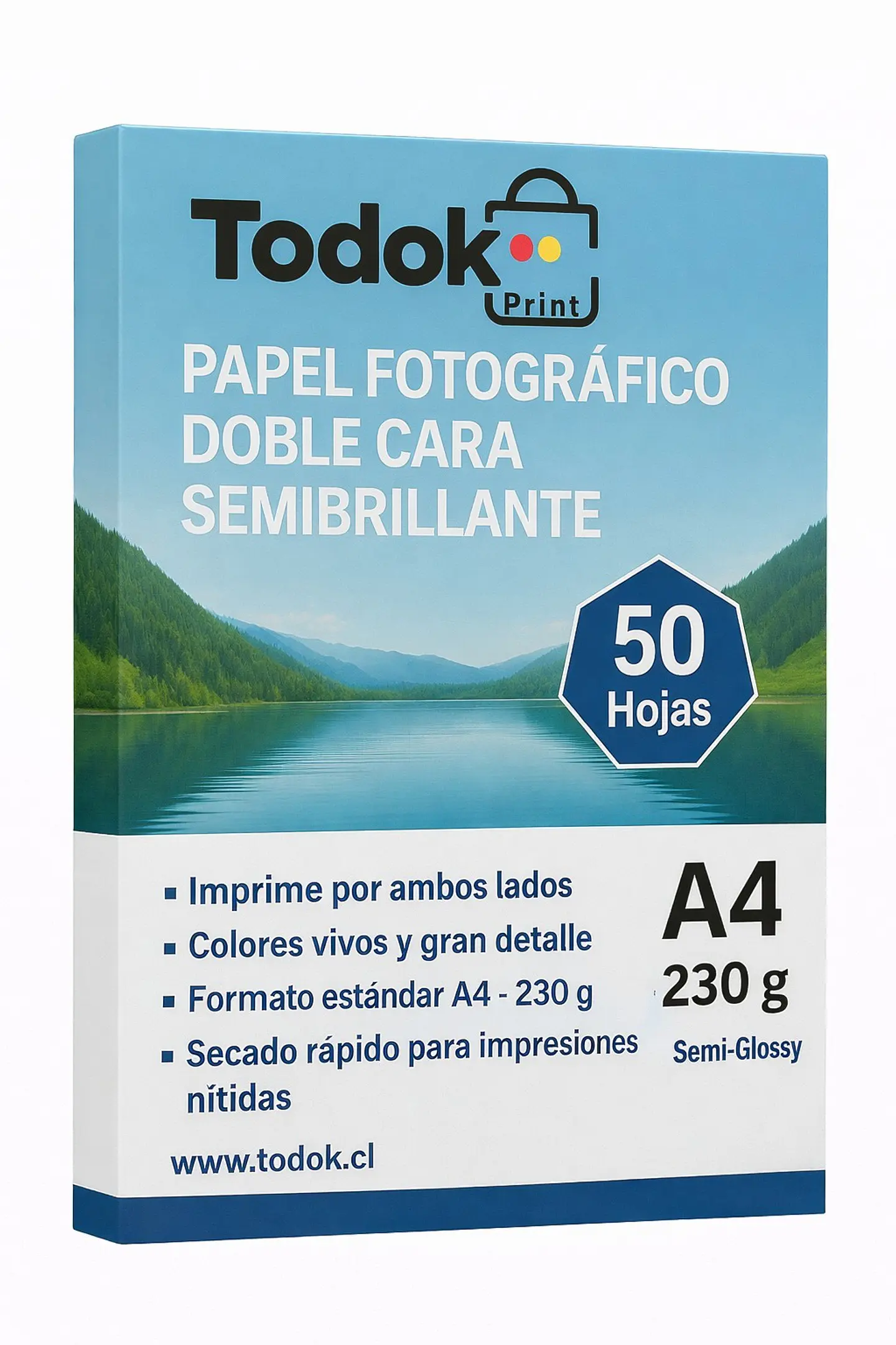 Papel Fotográfico Semibrillante Doble Cara A4 230g 50 Hojas 1