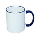 Taza de Cerámica Borde Azul 11oz 36 Unidades Azul - Miniatura 1