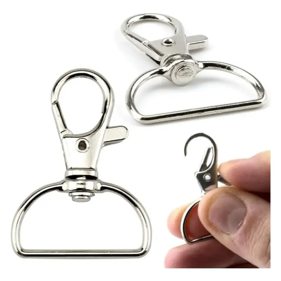 Mosquetón Llaveros Ganchos Giratorios Para Lanyard 2,5 cm 100 Unidades 1