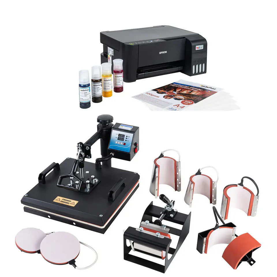Kit de Sublimación 8 en 1 + Impresora Epson L1250 + Hojas + Tintas 1