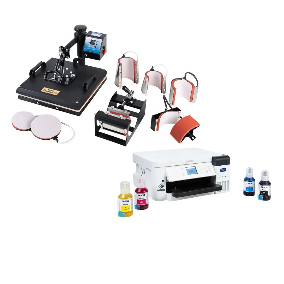 Kit Sublimadora 8 en 1 + Impresora F170 + hojas + tintas. 1