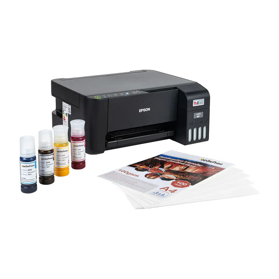 Kit Impresora para Sublimacion Epson L3210+ Hojas + 4 Tintas. 1