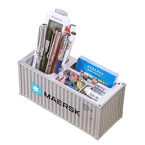 Organizador Escritorio Porta Pinceles Contenedor Maersk