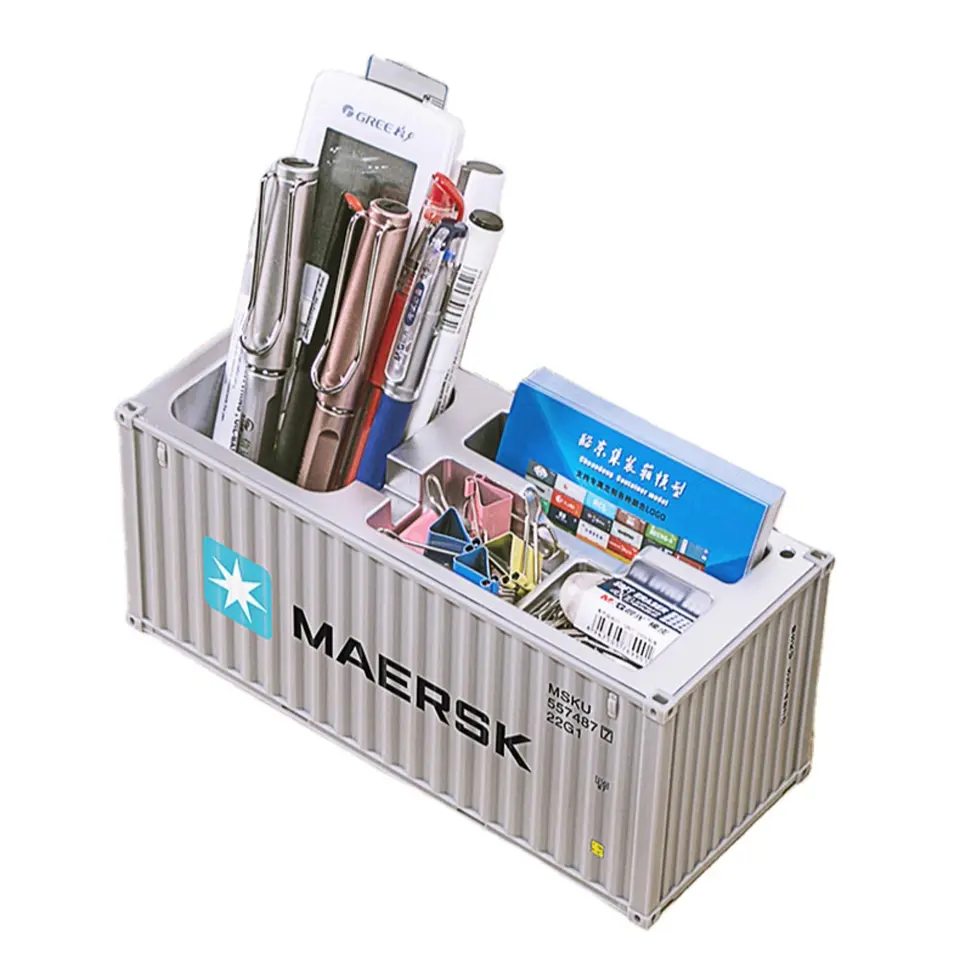 Organizador Escritorio Porta Pinceles Contenedor Maersk 1