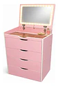 Tocador De Lujo Premiun Con Espejo Y Luz Incorporada Color Rosa - Miniatura 1