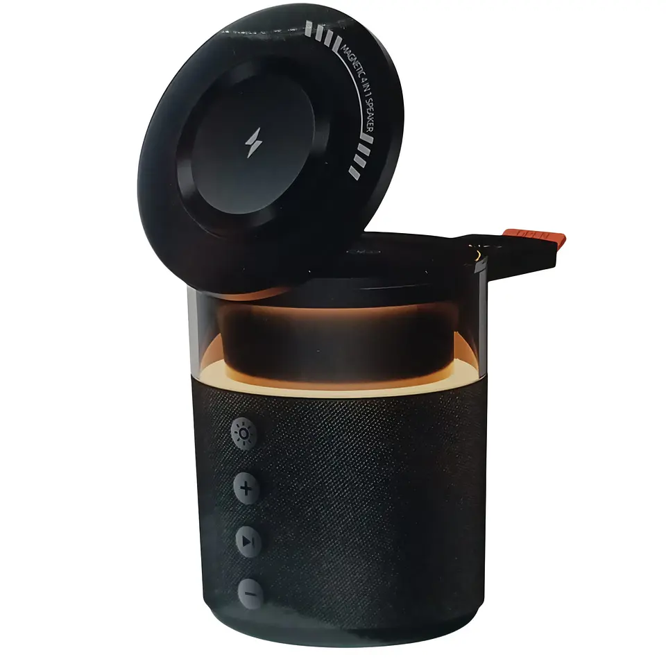 Parlante Portátil Con Luz 5 en 1 Bluetooth Magnétic - 15w Negro 1