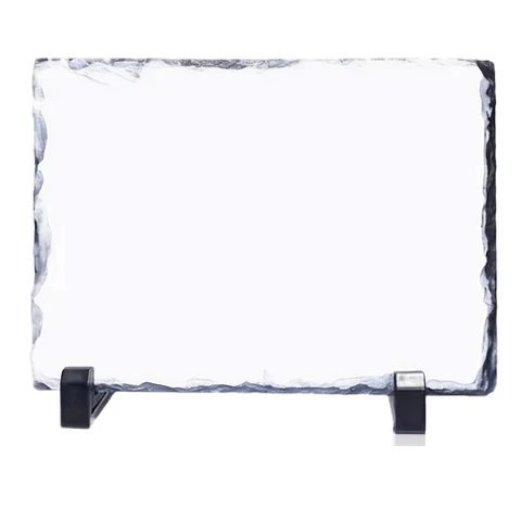 Roca Rectangular Mate Sublimable 19x29cm con Cajita y Soportes