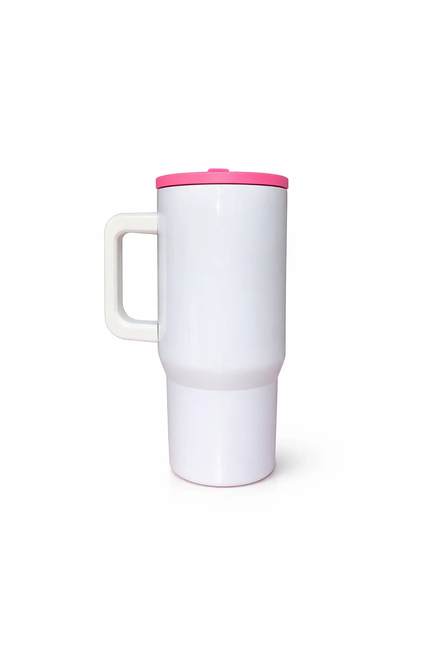 Mug Tumbler Metálico Para Sublimación 20oz con Tapa Fucsia 1