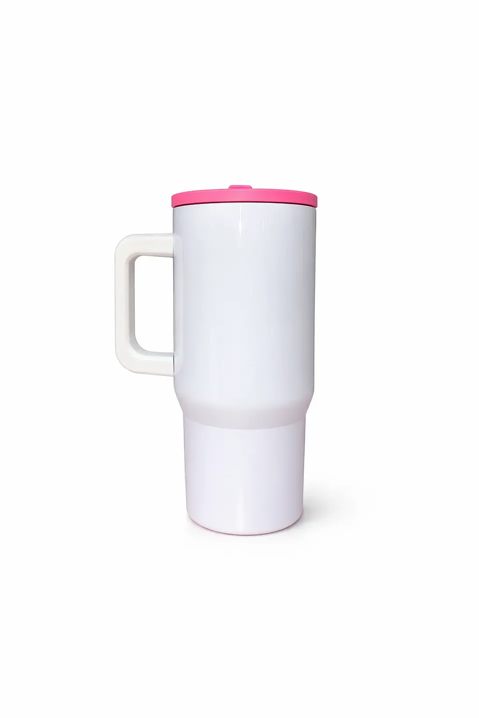 Mug Tumbler Metálico Para Sublimación 20oz con Tapa Fucsia 1
