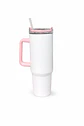 Tazón Térmico Tumbler 40oz Inoxidable Frio Y Calor Asa Rosa - Miniatura 1