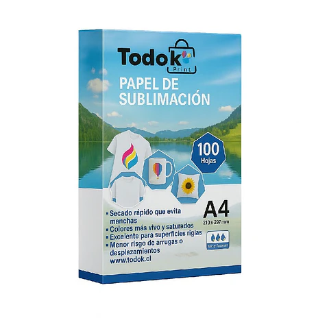 Papel de Sublimación 100g A4 100U
