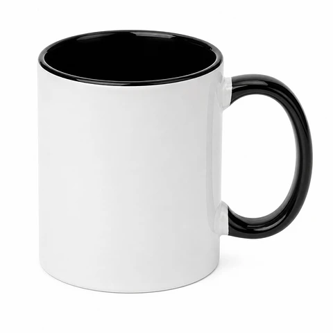 Taza de Cerámica Borde e Interior Negra 11oz