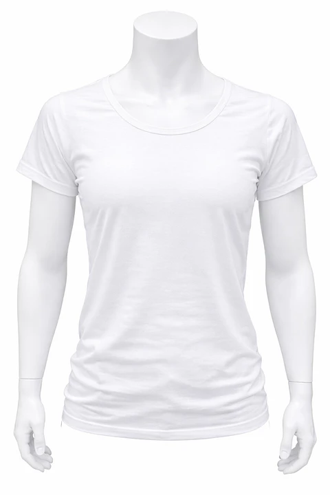Poleras de Color Blanco de Sublimacion Para Damas 2XL