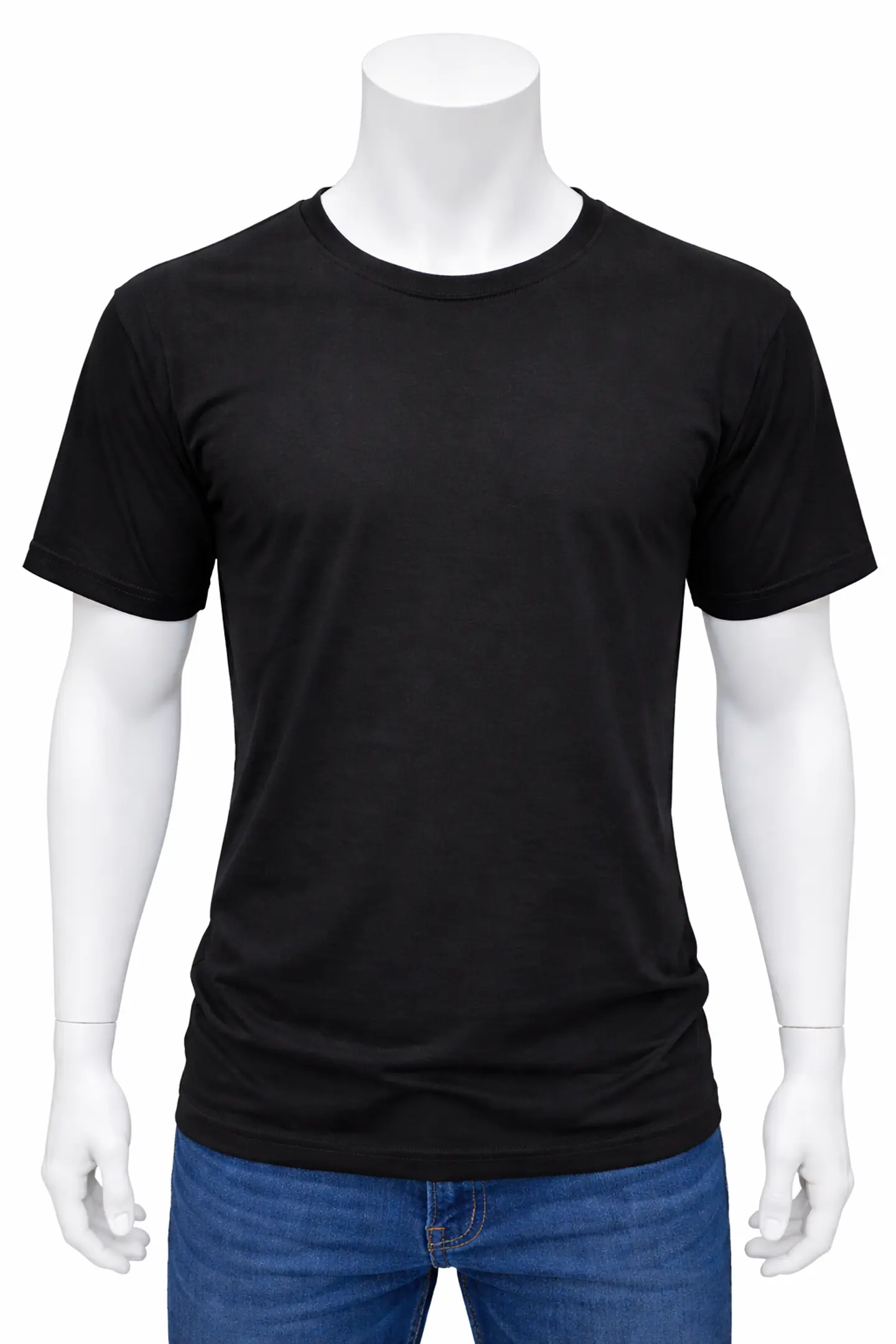 Polera Color Negro Para Sublimación L y XXL 1