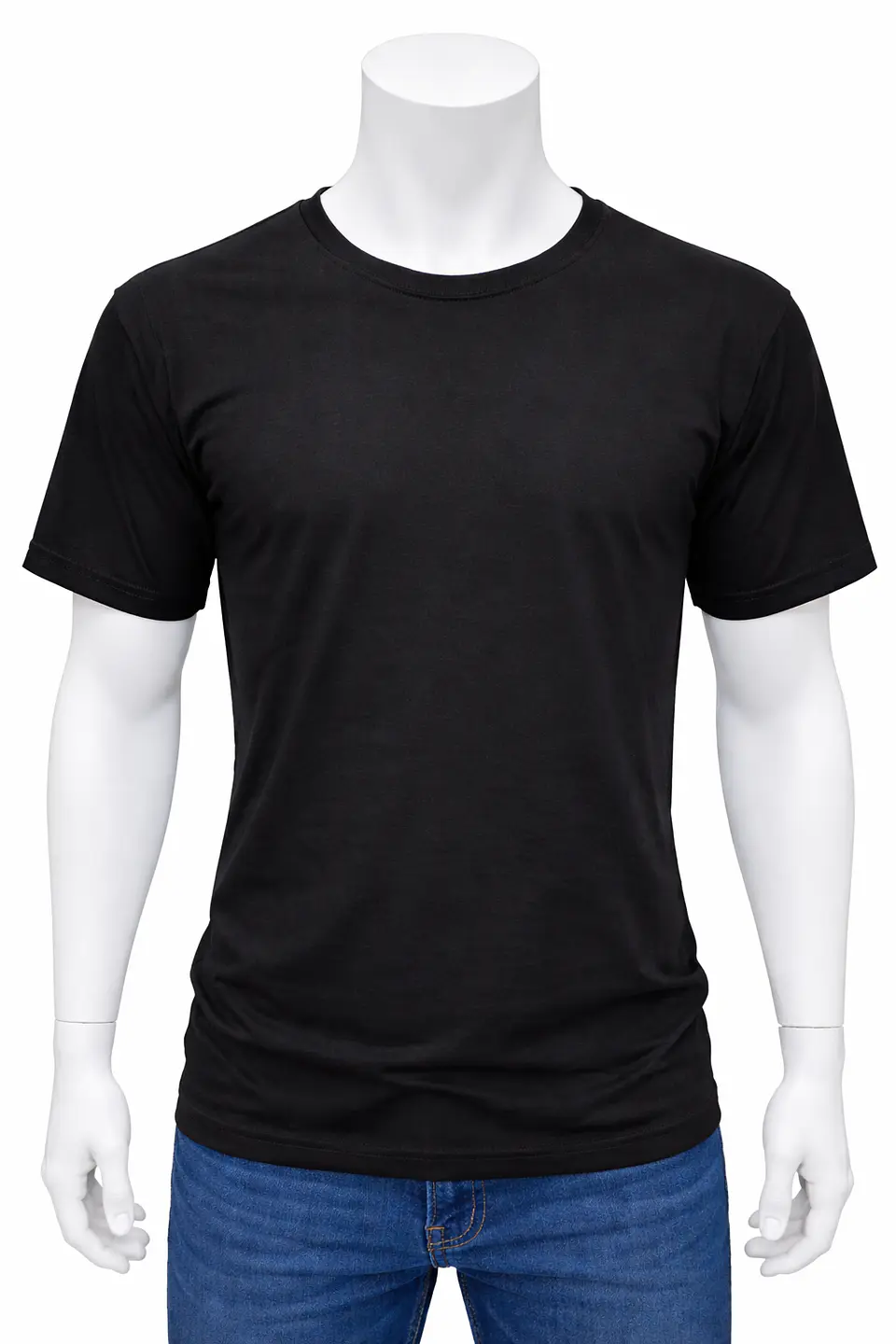 Polera Color Negro Para Sublimación L y XXL 1