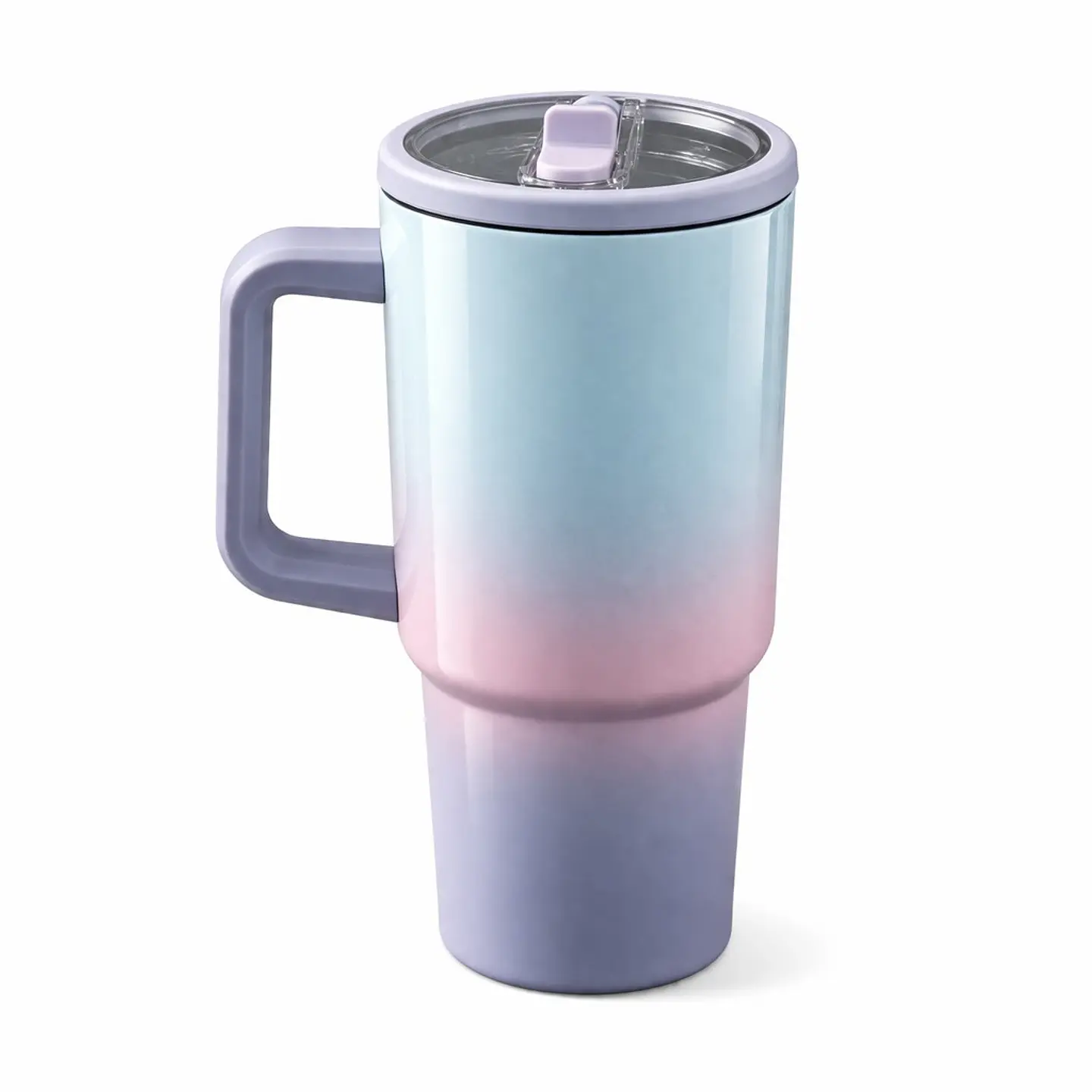 Termo Mug Sublimable de 40 oz con Asa y Bombilla Morado 1