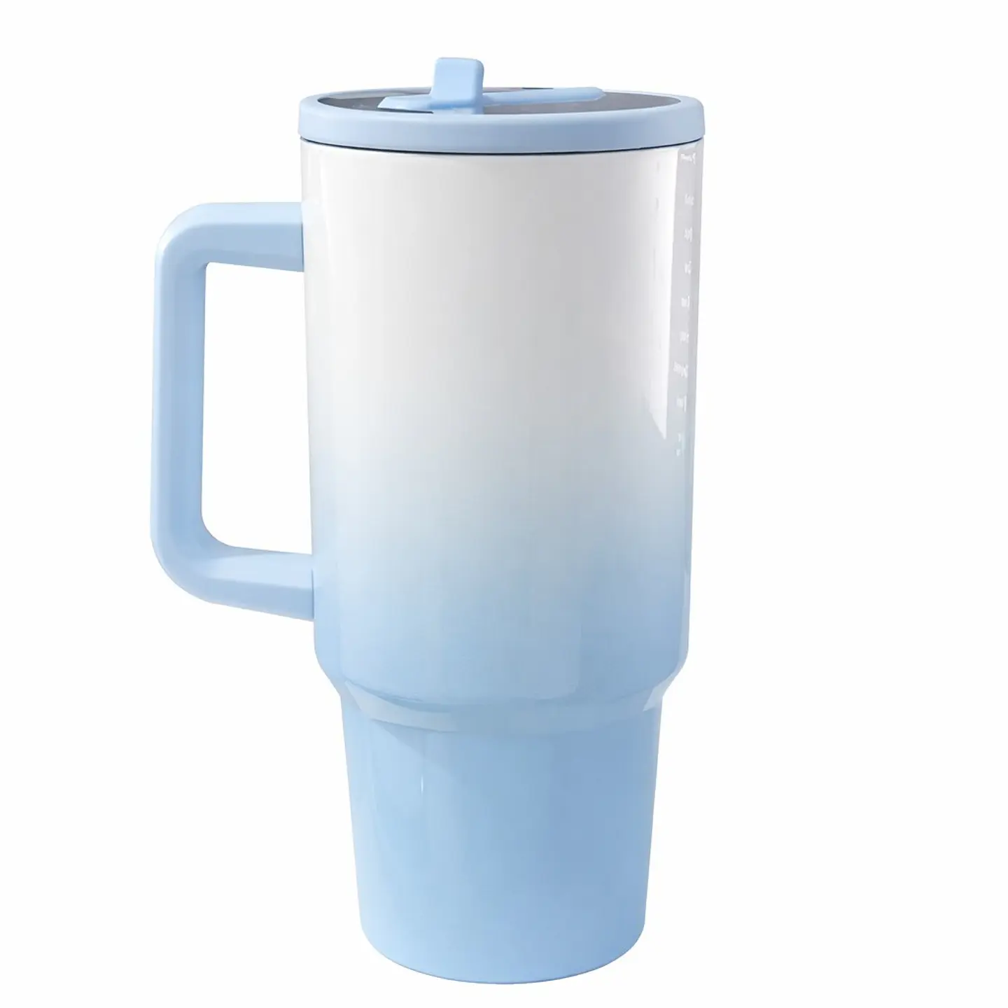 Termo Mug Sublimable de 40 oz con Asa y Bombilla Azul 1