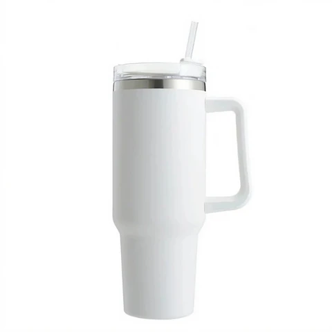 Termo Termico Mug Tumbler Buffer 900ML Acero Inox Frio Calor - Blanco