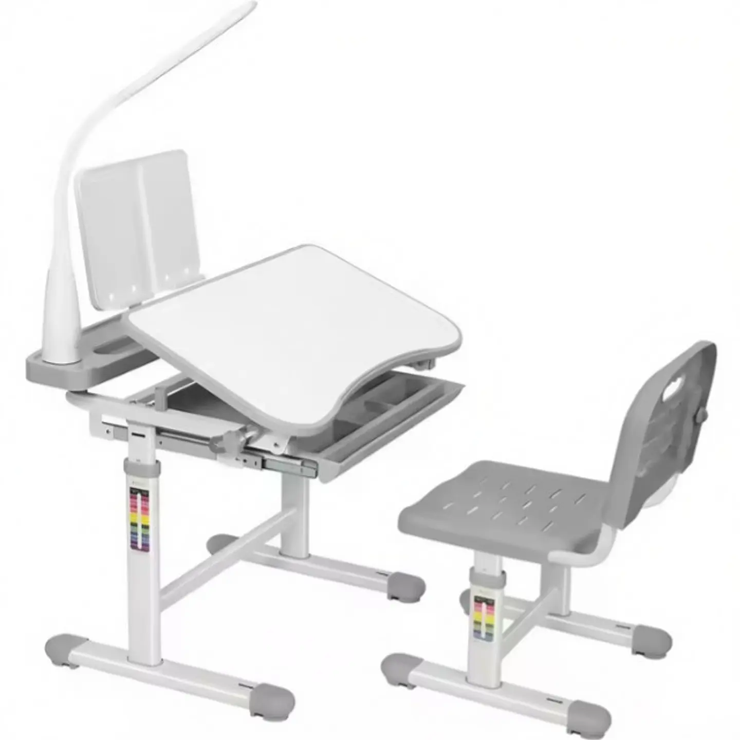 Escritorio de estudios Reclinable Ajustable Niños Gris 1