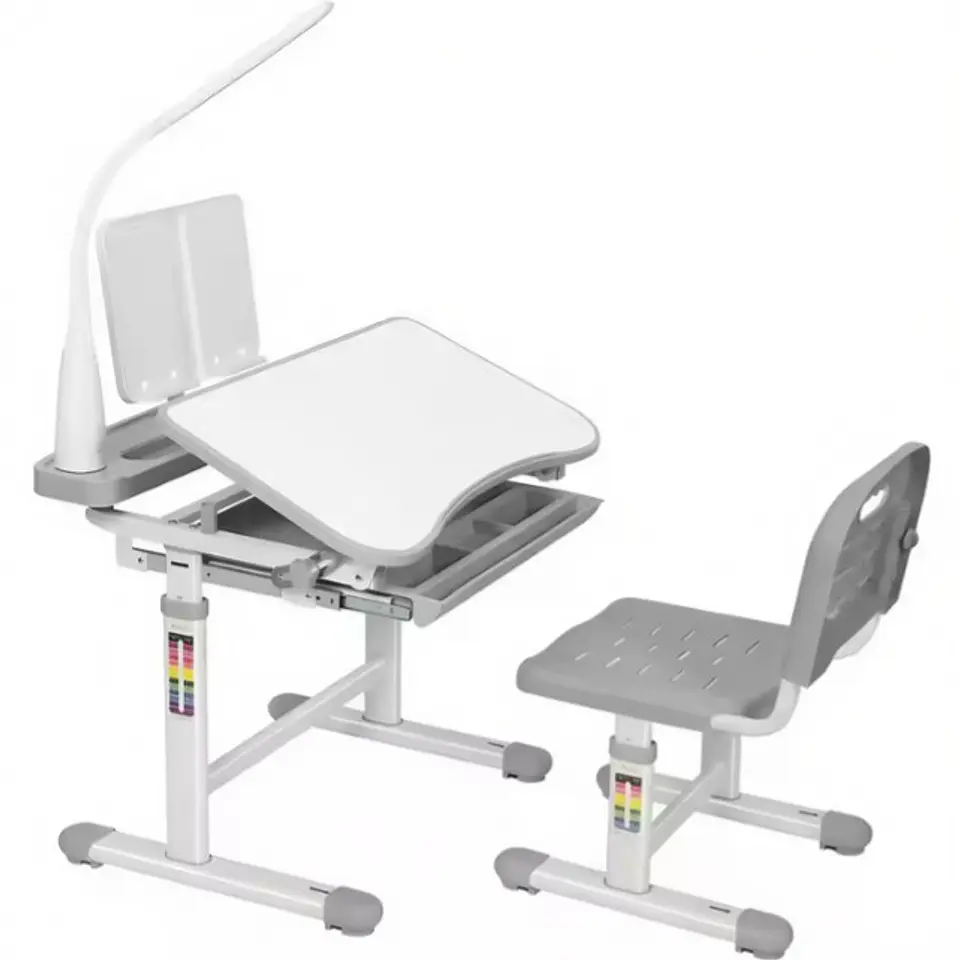 Escritorio de estudios Reclinable Ajustable Niños Gris 1