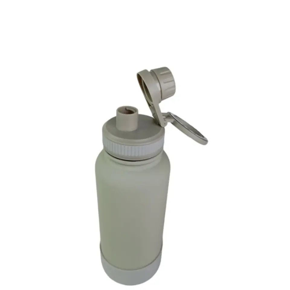 Botella Verde de Agua de Acero Inoxidable de 650 ml con Soporte Magnético para Teléfono 1
