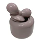 Azucarera Beige de Porcelana con Tapa 400Ml - Miniatura 1