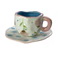 Taza de Cerámica Ligera de Lujo Rosa a Flores - Miniatura 1