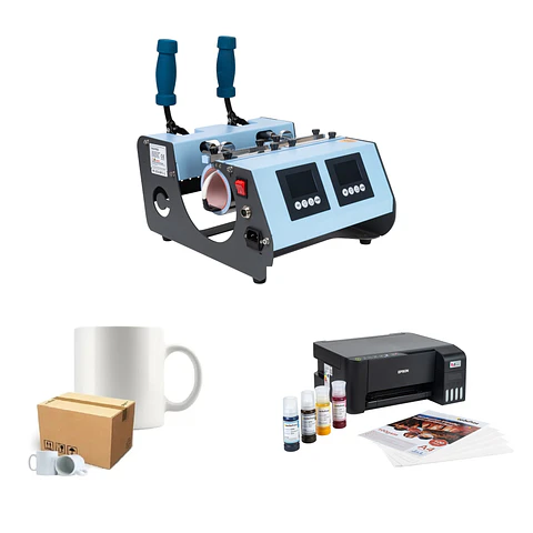 Kit Estampadora 3 en 1 30oz + Impresora L1250 + Tazas + Papel + Tintas