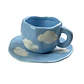 Taza de Cerámica Ligera de Lujo Azul con Nubes T-00023-1 - Miniatura 1