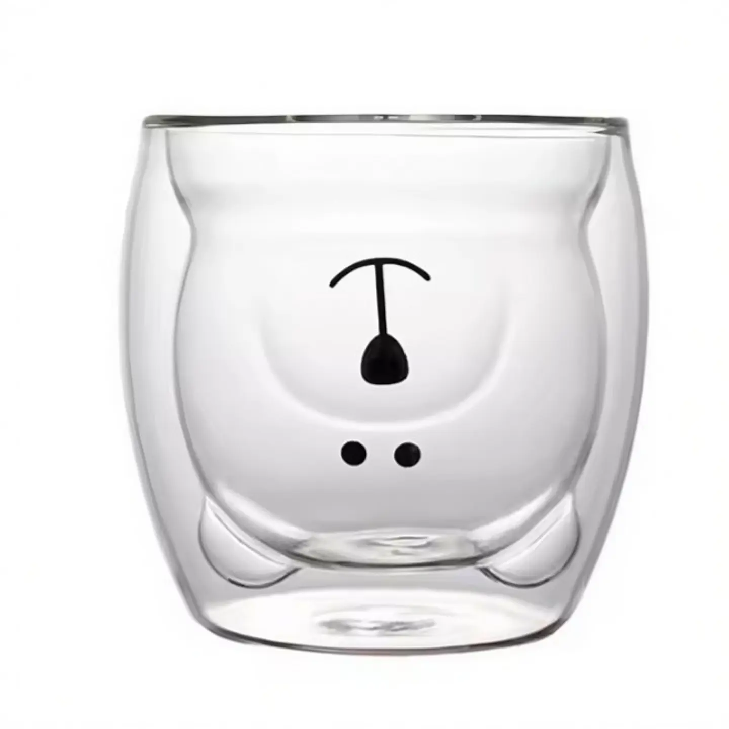 Taza De Cristal Doble Pared Con Estampado 300ml T-00052 1