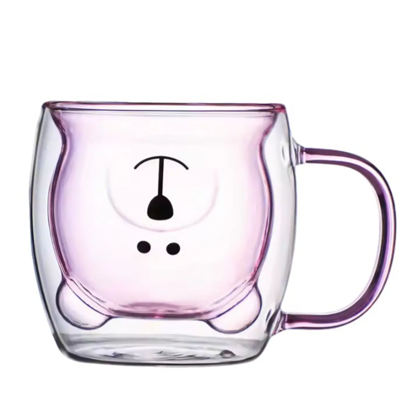 Taza De Cristal Doble Pared Con Estampado 300ml T-00035 1