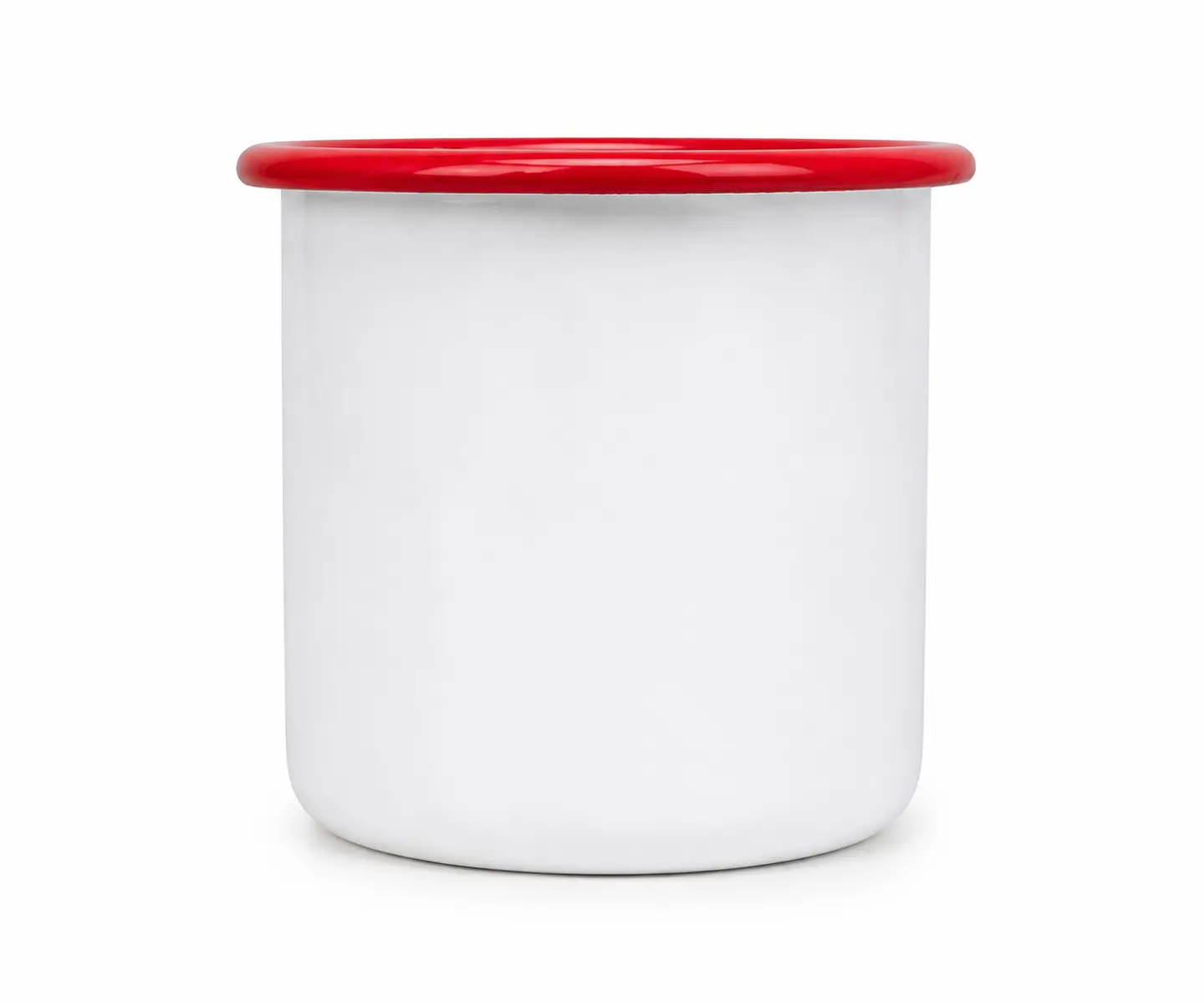 Tazones Enlozado Sublimable Borde Rojo 12oz 1