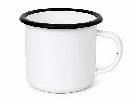 Tazones Enlozado Sublimable Borde Negro 12oz