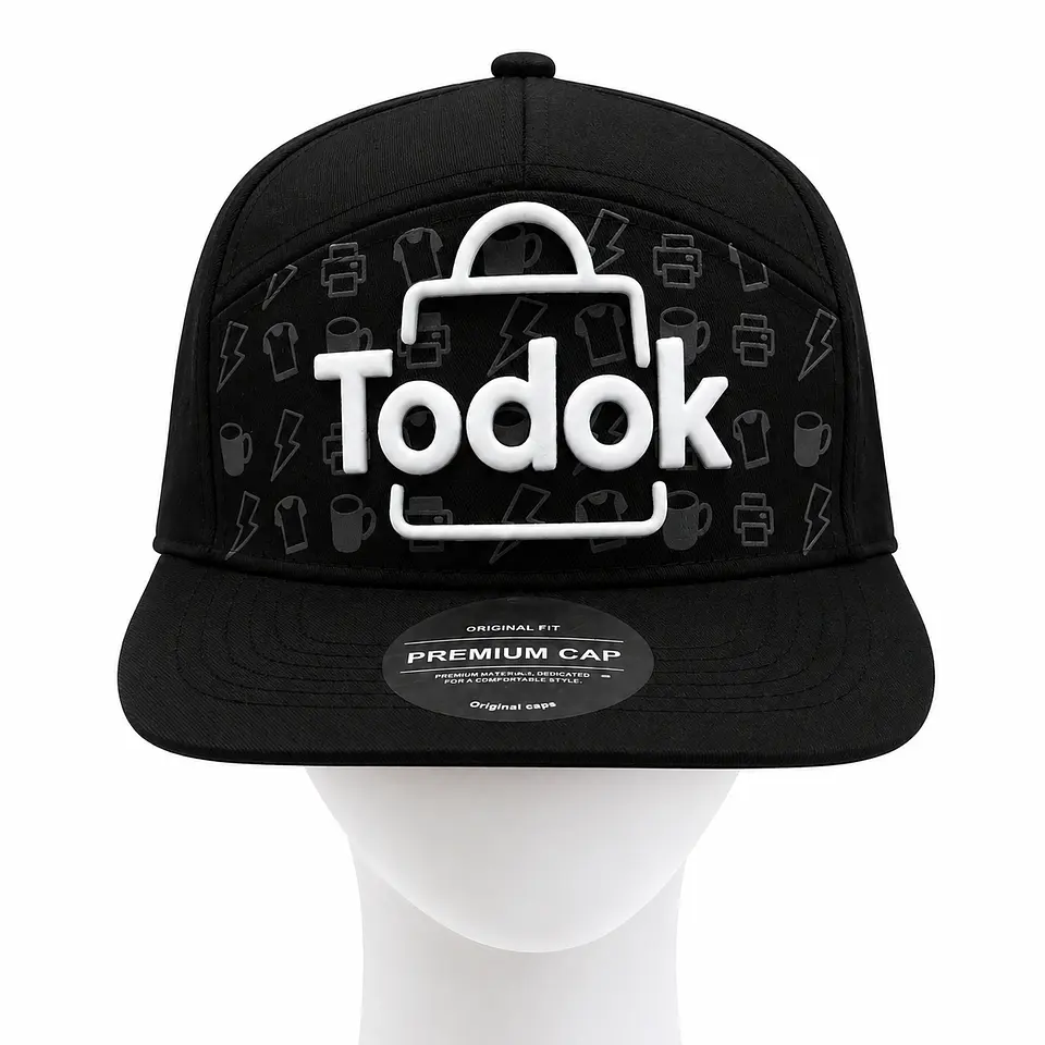 Gorro para Personalización con Mini Perforado Color Negra 1