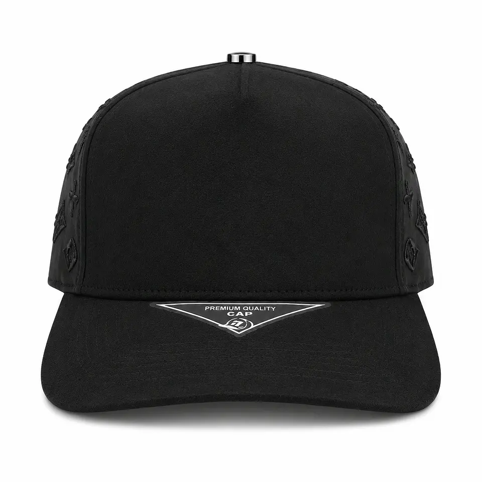 Gorro para Personalización Ajustable Gamuza Maya Decorada Negra 1