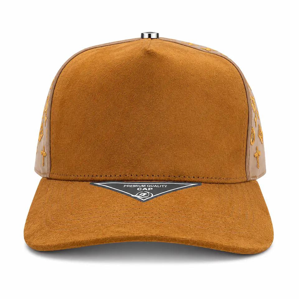 Gorro para Personalización Ajustable Gamuza Maya Decorada Gris 1